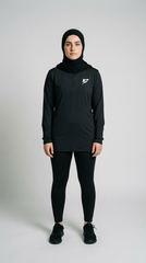EARNED Women’s Modest Performance 1/4 Zip – Black