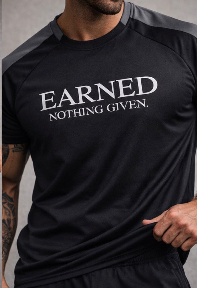 EARNED Training Tee – Black