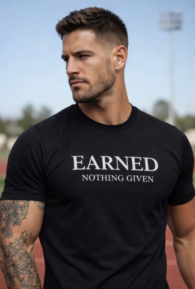 EARNED Core Performance Tee – Black