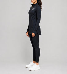EARNED Women’s Modest Performance 1/4 Zip – Black